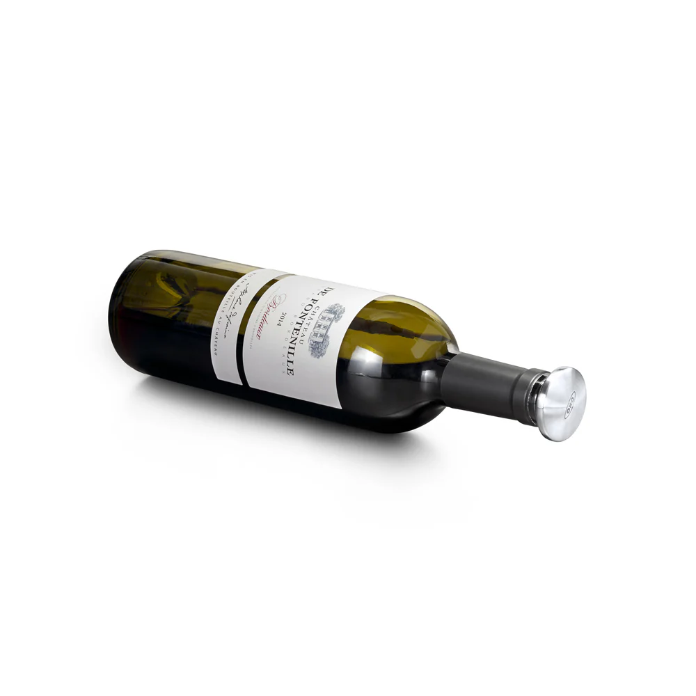 Steel Spillproof Wine Stoppers, Set of 2 - Black - Image 10