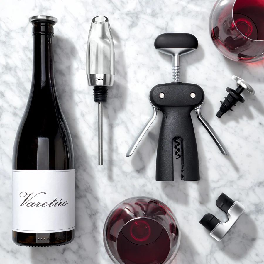 Steel Spillproof Wine Stoppers, Set of 2 - Black - Image 8