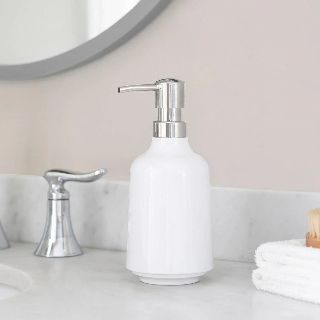 Step Soap Pump - White
