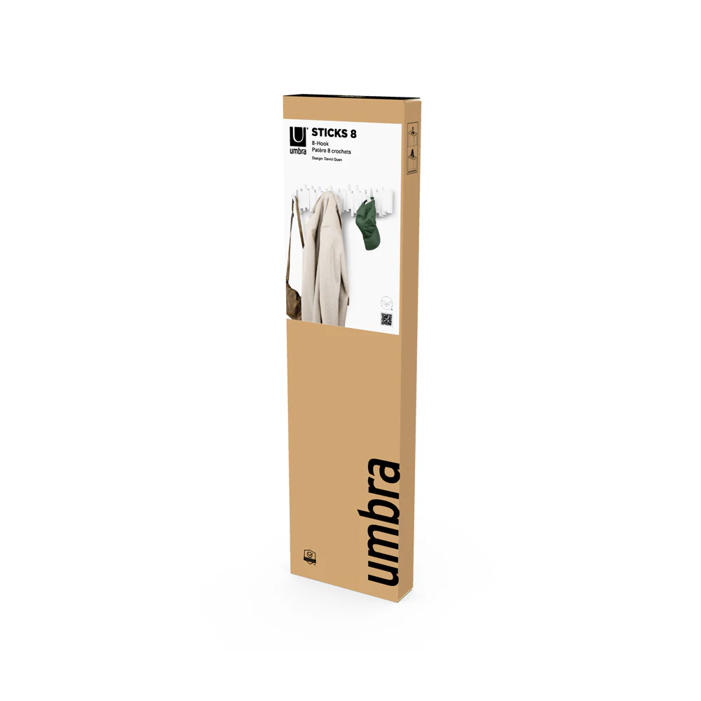 Sticks 8 Flip-Down Hooks - White - Image 12