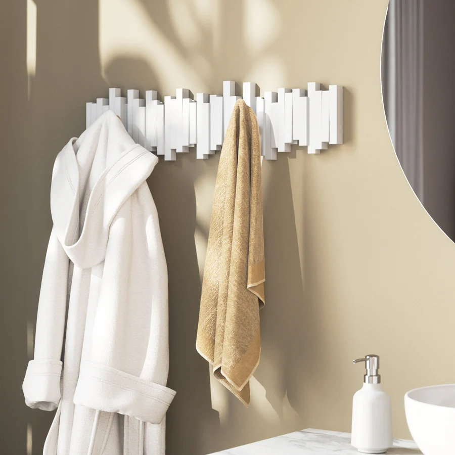 Sticks 8 Flip-Down Hooks - White - Image 2
