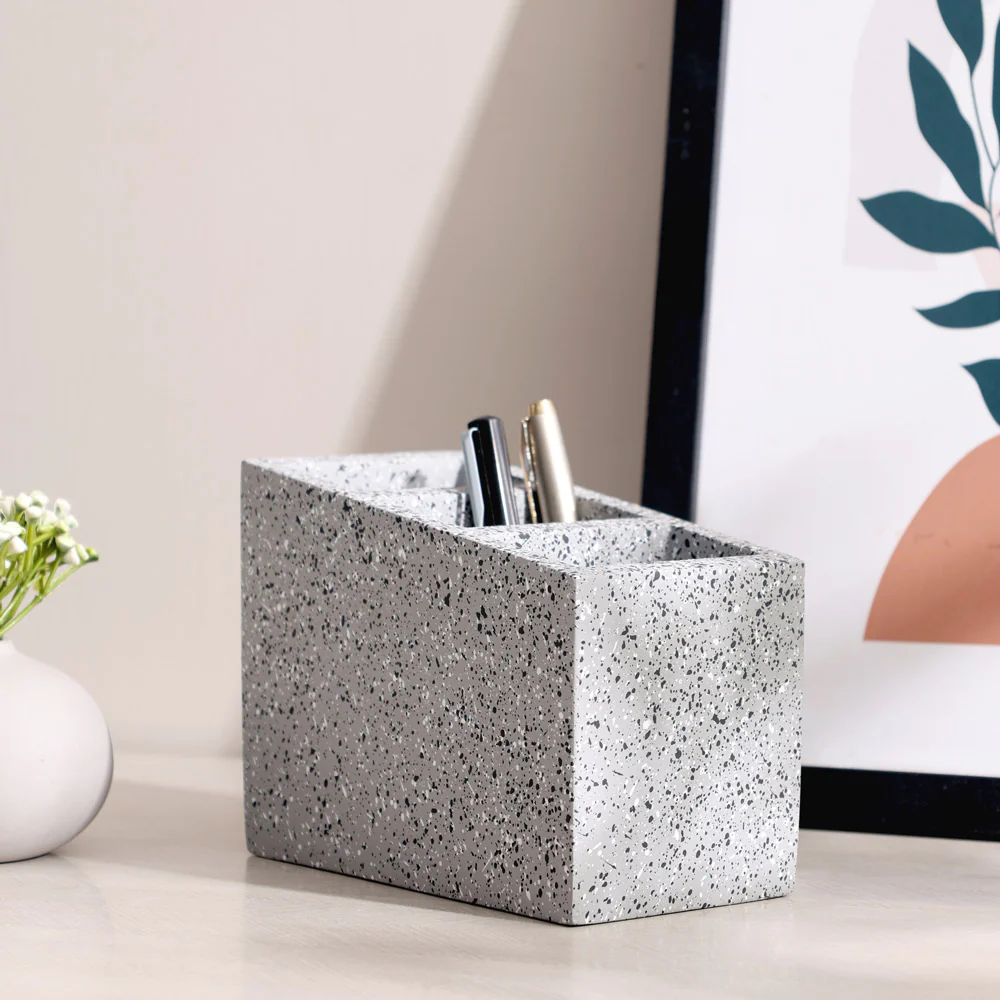 Stora Concrete Cutlery Organiser - Speckled Grey - Image 5