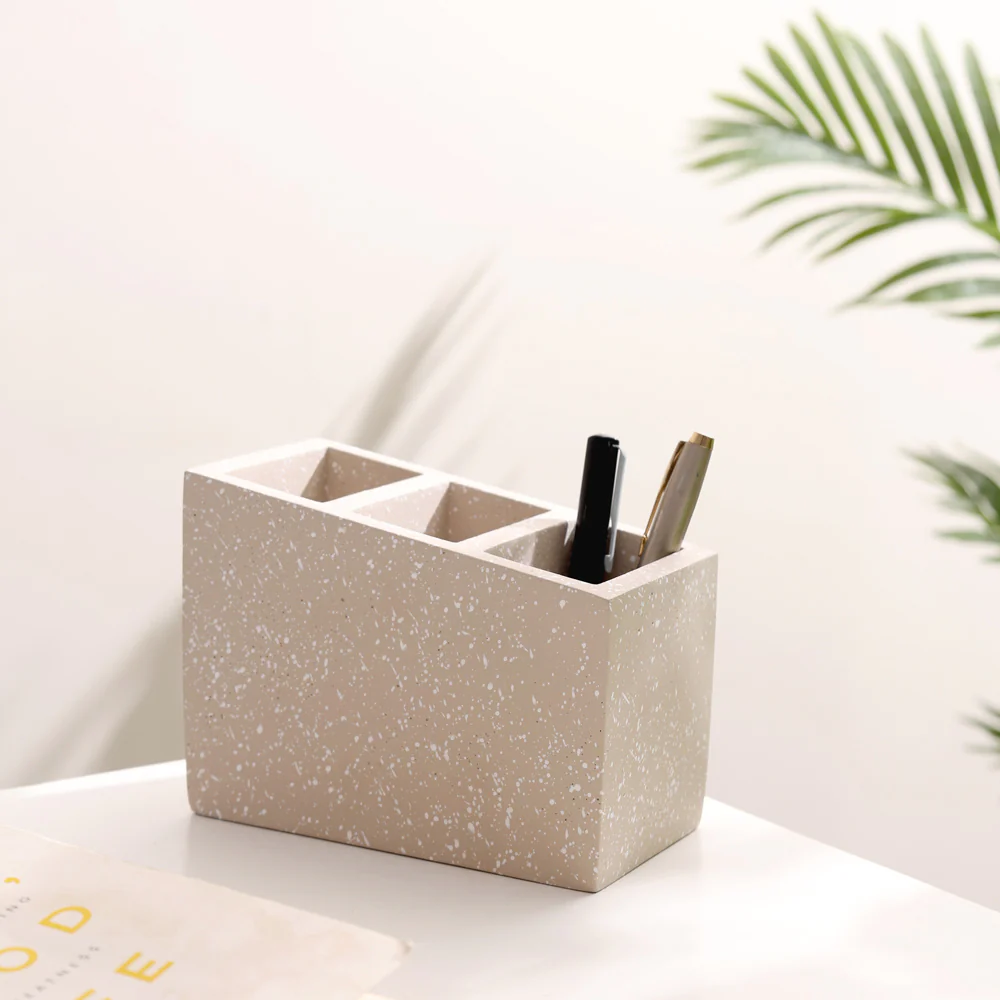 Stora Concrete Cutlery Organiser - Speckled Taupe - Image 2