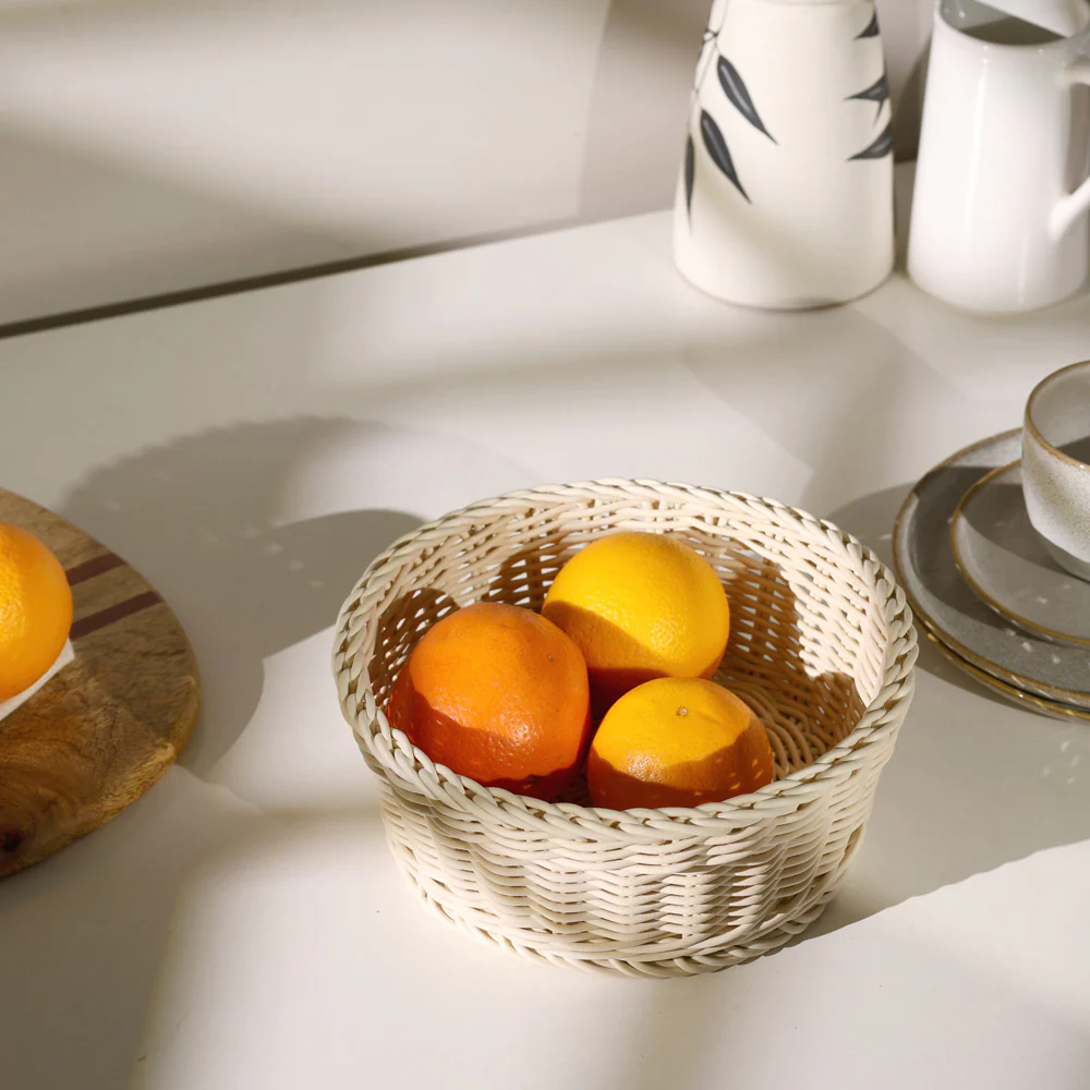 Stora Round Basket Medium - Ivory - Image 2