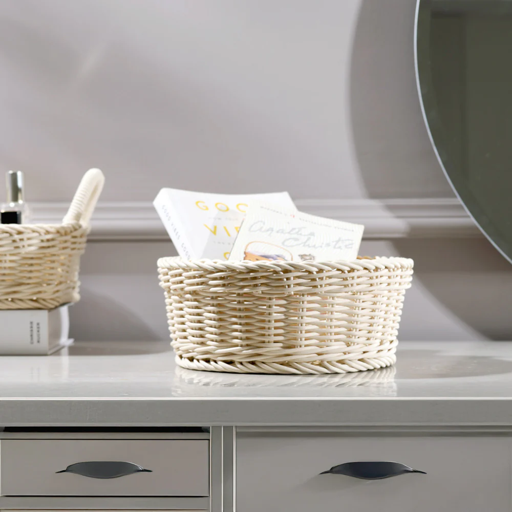 Stora Round Basket Medium - Ivory - Image 4