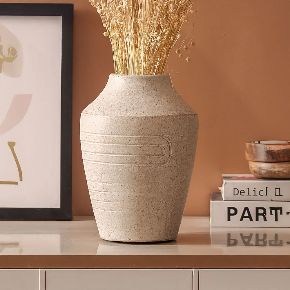 Storme Terracotta Vase Medium - Speckled Grey - Image 3