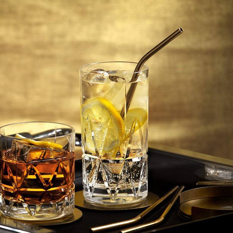 Streak Long Drink Glasses 370ml, Set of 6
