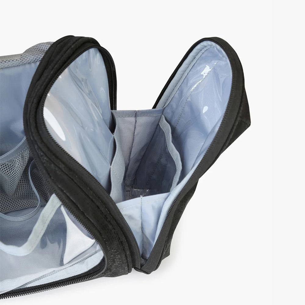Stripe Hanging Toiletry Bag Medium - Black - Image 6