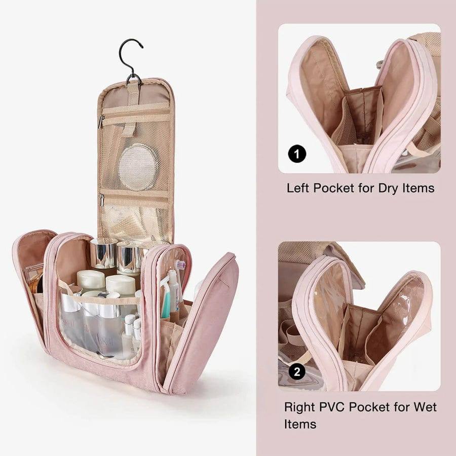 Stripe Hanging Toiletry Bag Medium - Pink - Image 5