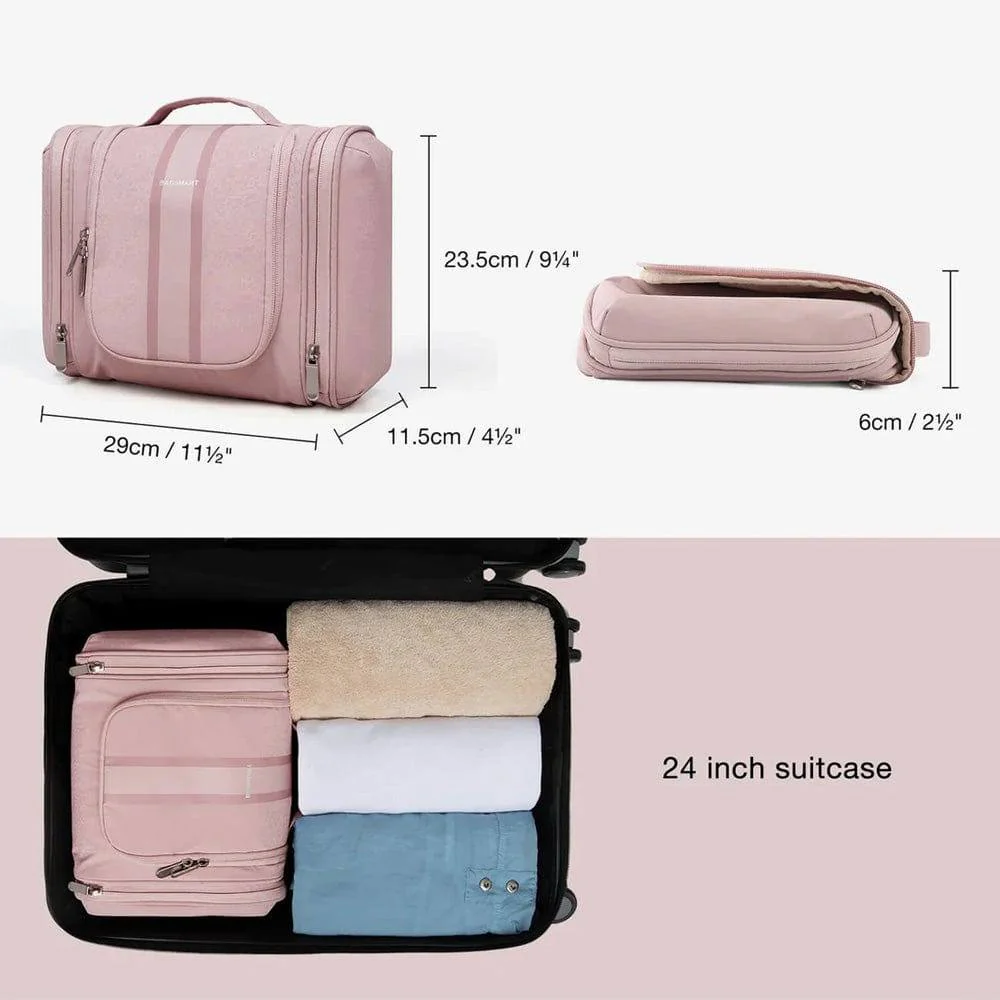 Stripe Hanging Toiletry Bag Medium - Pink - Image 8
