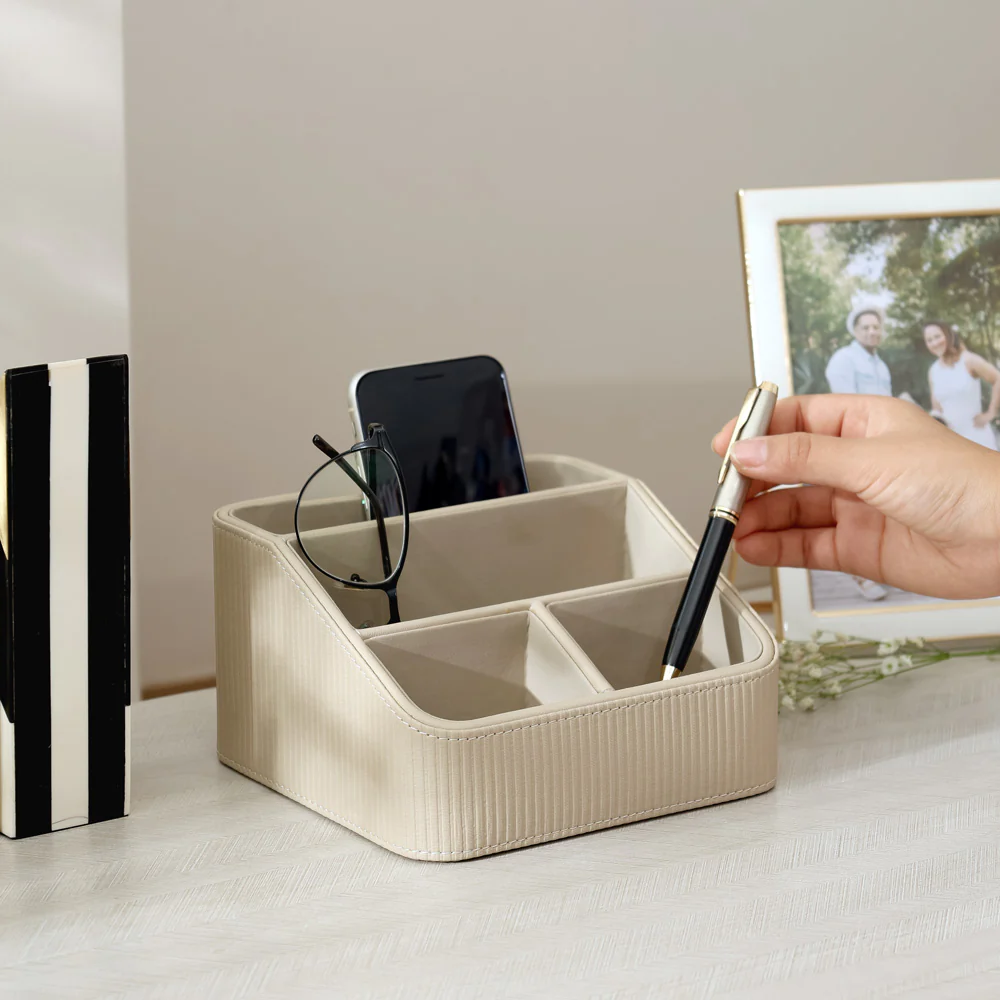Stripes Multi-compartment Organiser - Taupe