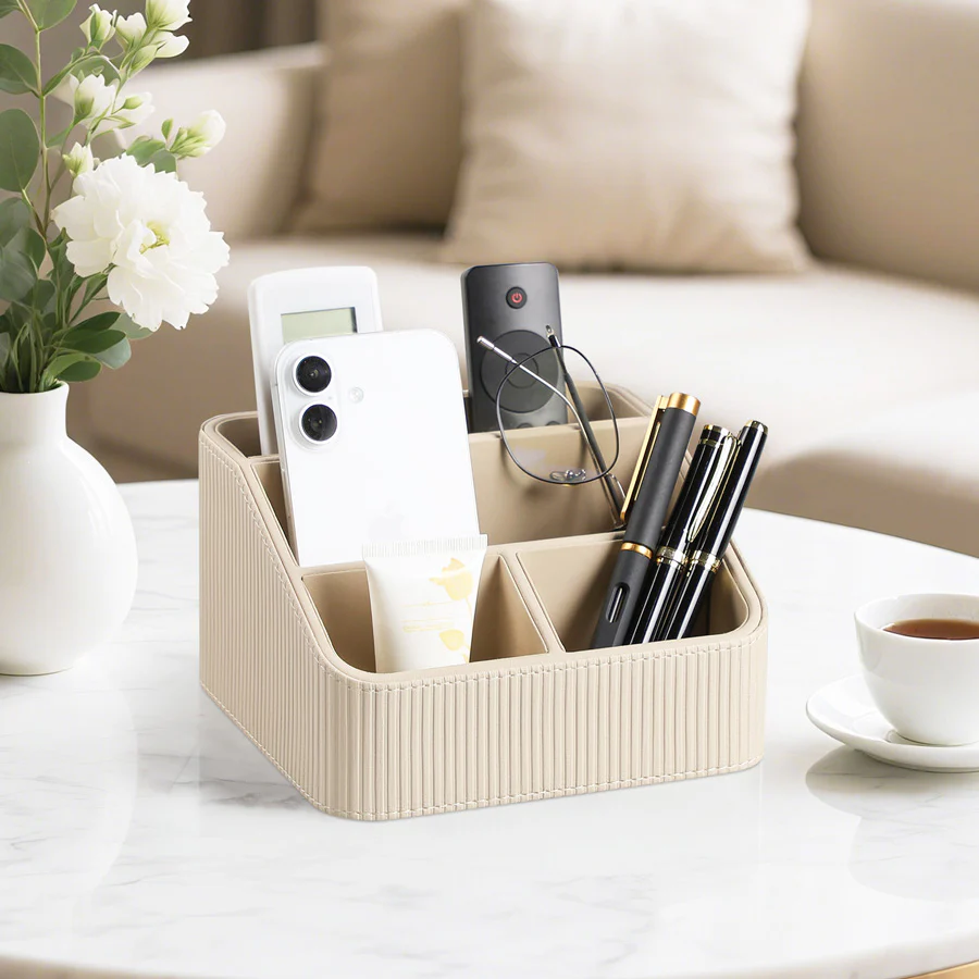 Stripes Multi-compartment Organiser - Taupe - Image 5
