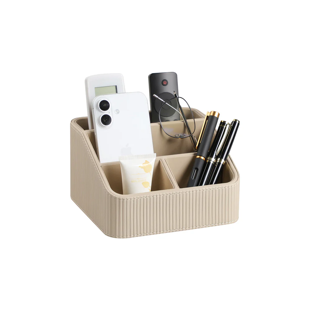 Stripes Multi-compartment Organiser - Taupe - Image 6