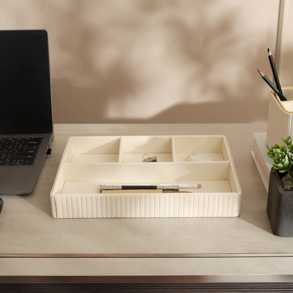 Stripes Organiser Tray Medium - Ivory - Image 5