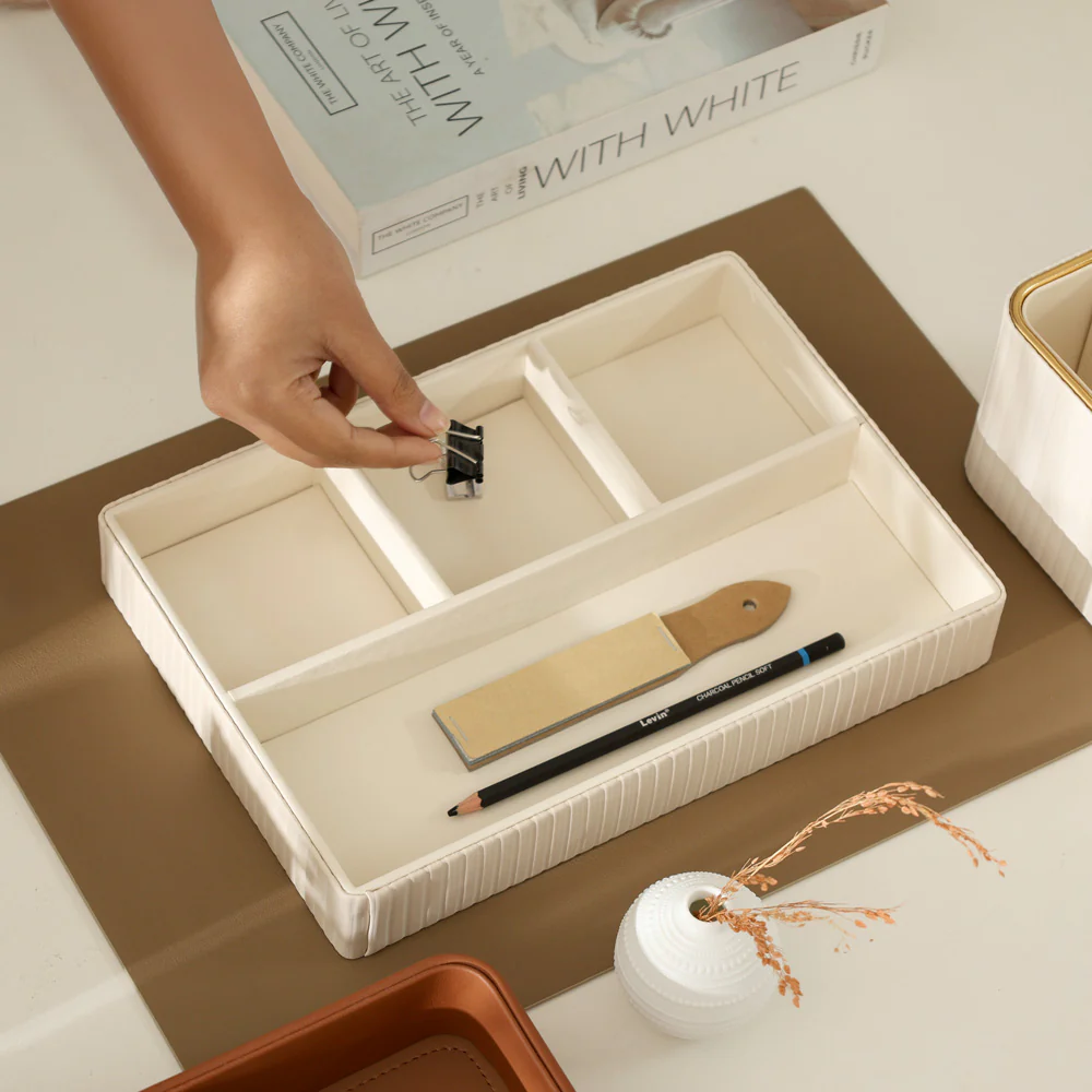 Stripes Organiser Tray Medium - Ivory - Image 7
