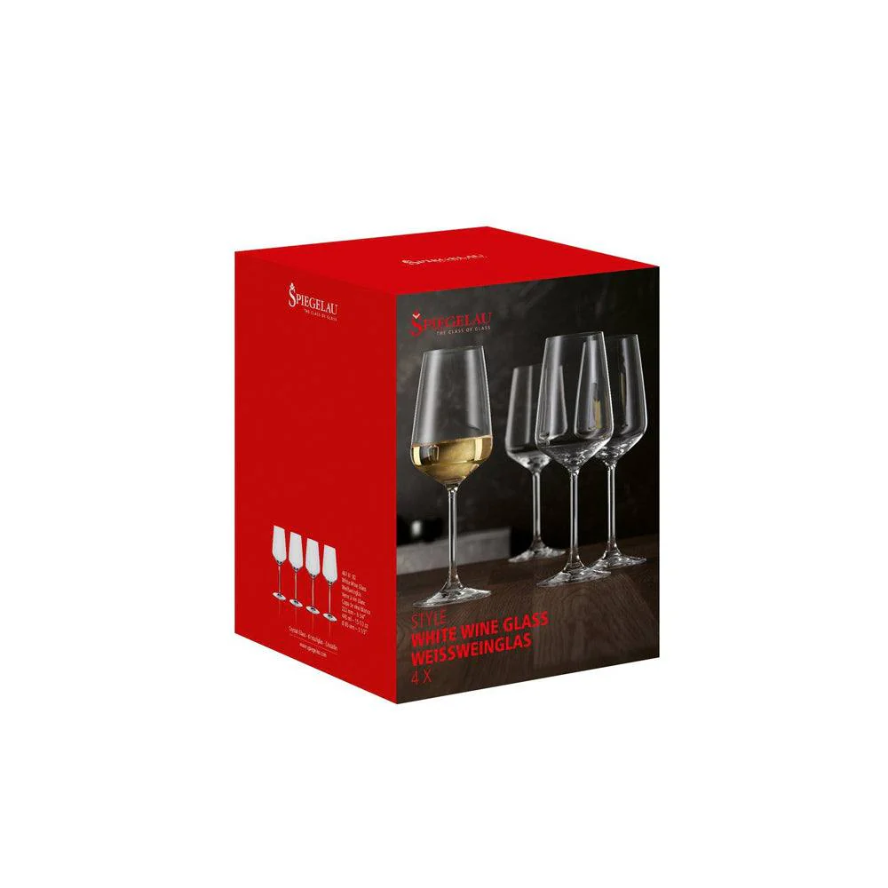 Style White Wine Glasses 440ml, Set of 4 - Image 9