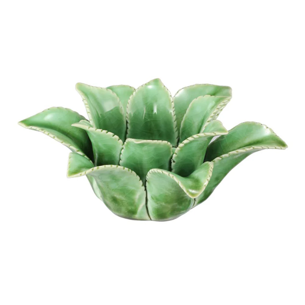 Succulent Tealight Holder Large - Green - Image 3