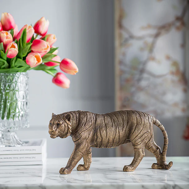Sumatran Tiger Decorative Sculpture - Bronze - Image 4