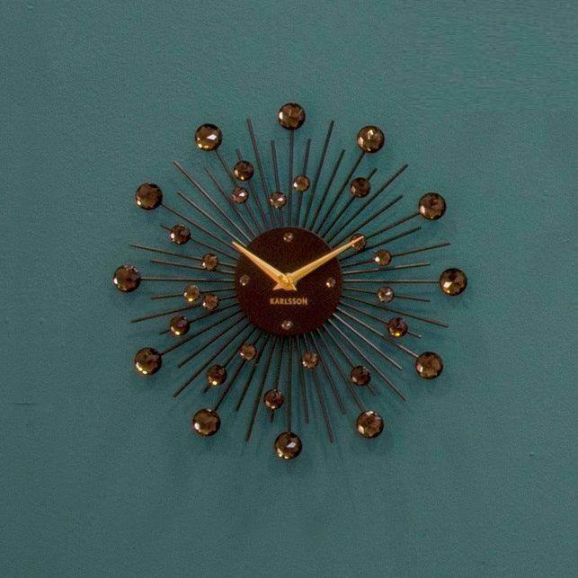 Sunburst Wall Clock 30cm - Black - Image 2