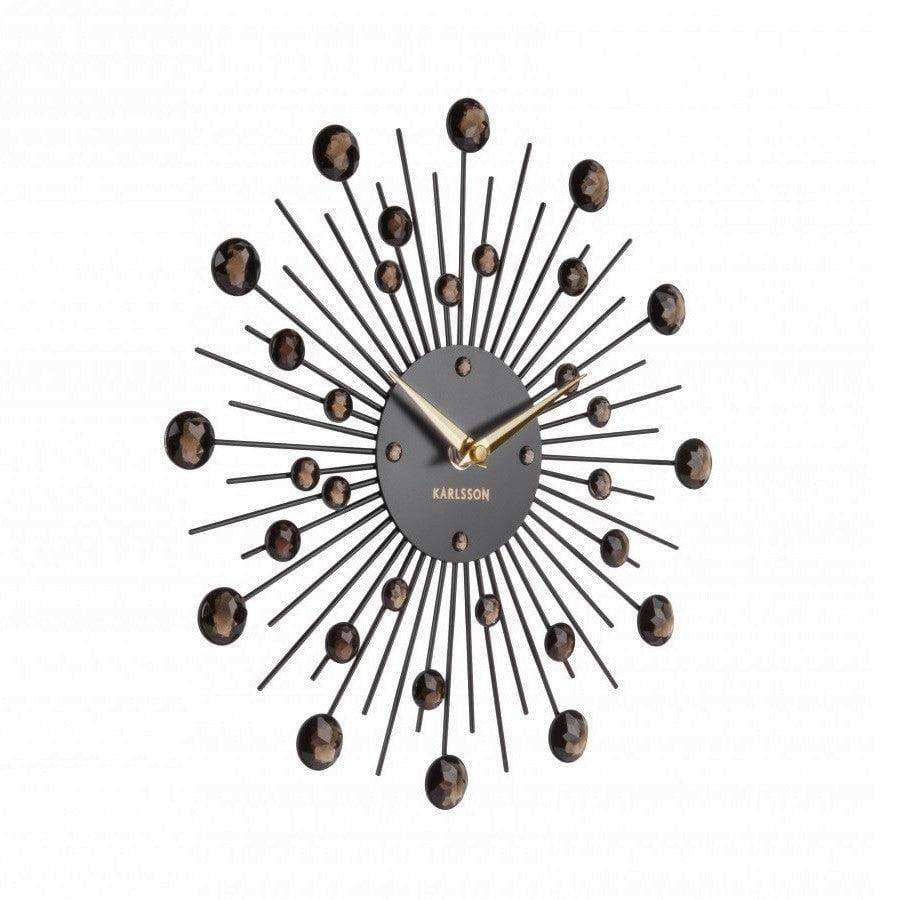 Sunburst Wall Clock 30cm - Black - Image 4
