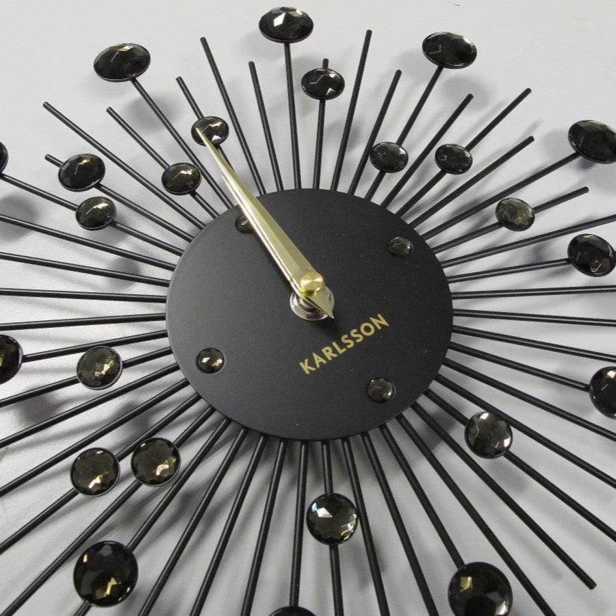 Sunburst Wall Clock 30cm - Black - Image 5