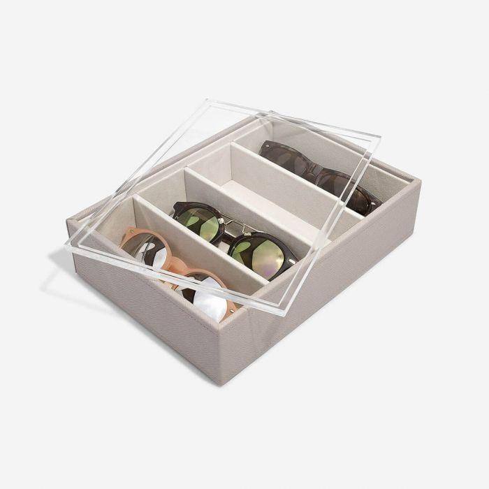 Sunglasses Box with Acrylic Lid - Taupe - Image 5