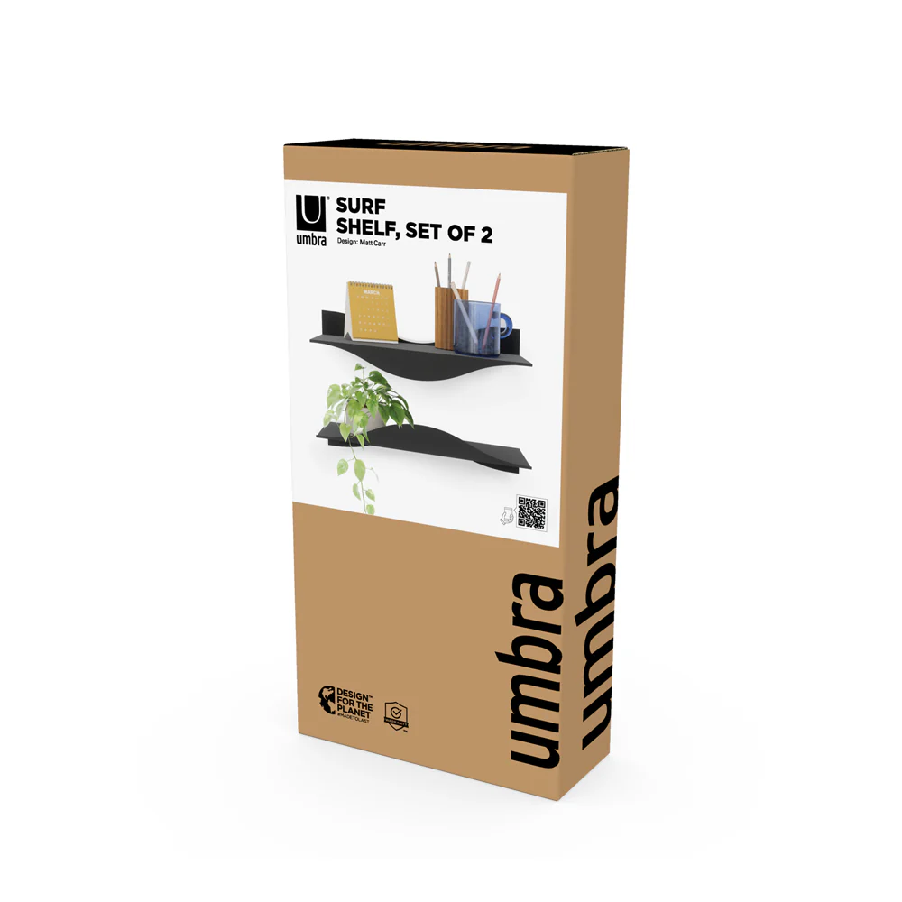 Surf Wall Shelves, Set of 2 - Black - Image 13