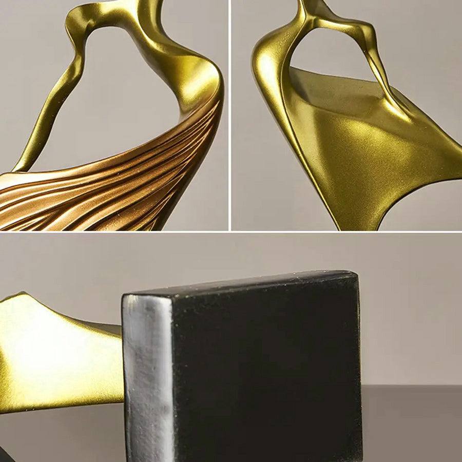 Sway Decorative Sculptures, Set of 2 - Gold - Image 5