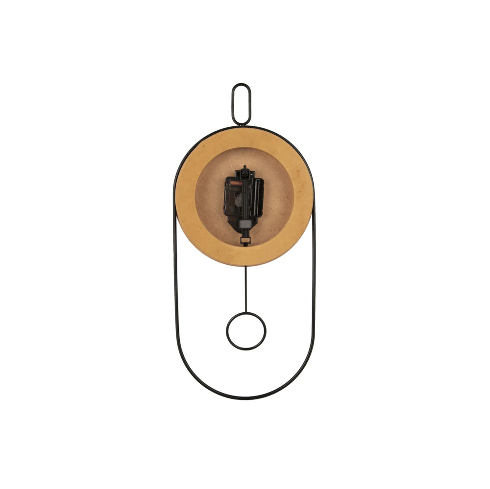 Swing Pendulum Wall Clock - Light Wood - Image 4