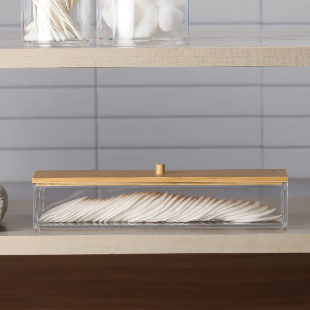 Tabz Rectangle Storage Jar with Bamboo Lid - Long - Image 4