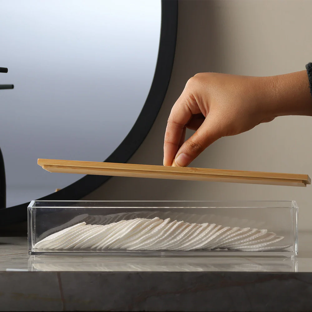 Tabz Rectangle Storage Jar with Bamboo Lid - Long - Image 5