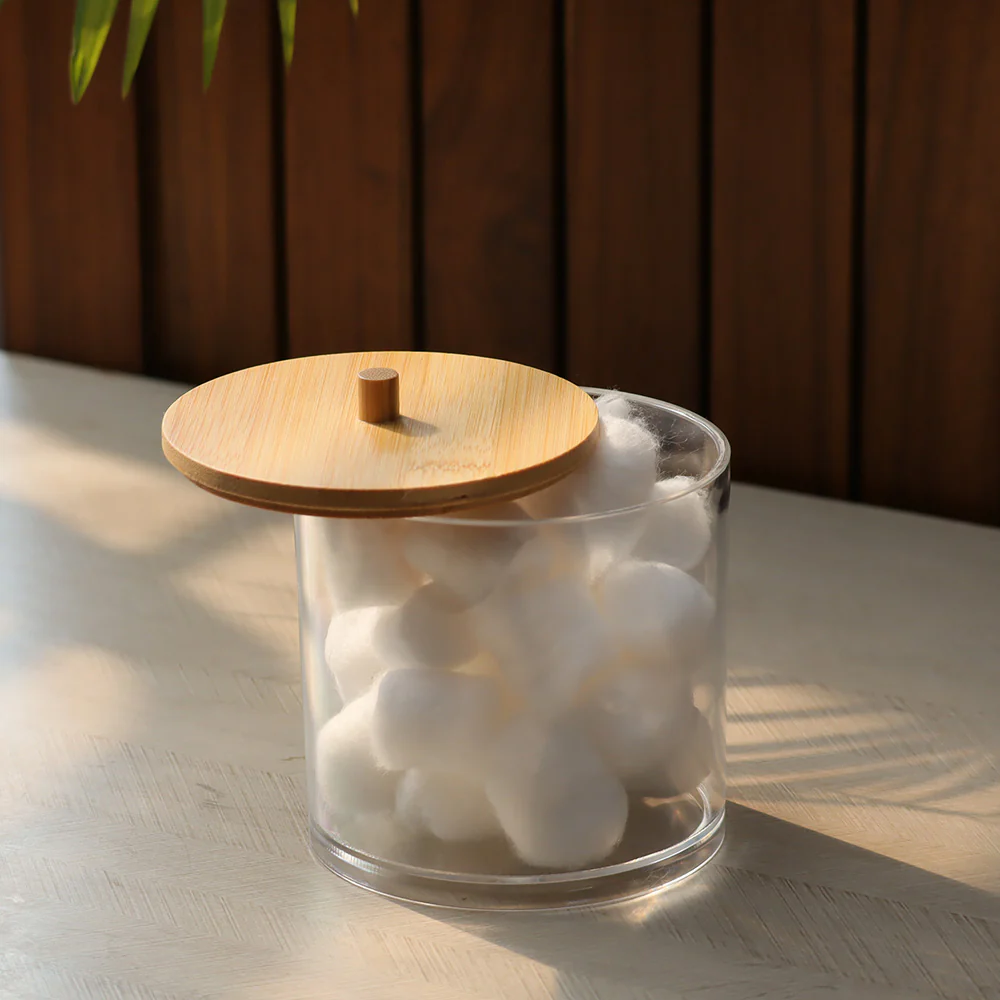Tabz Round Storage Jar with Bamboo Lid - Medium - Image 2