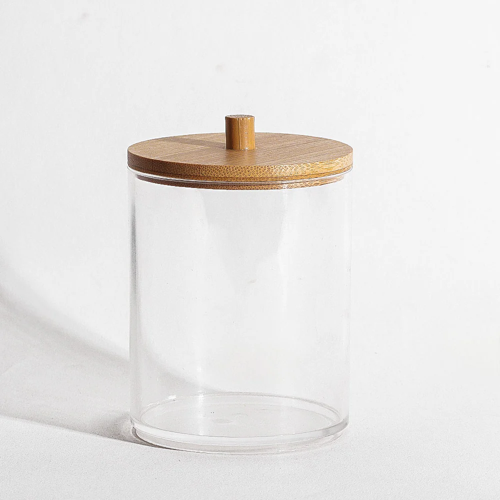 Tabz Round Storage Jar with Bamboo Lid - Medium - Image 3