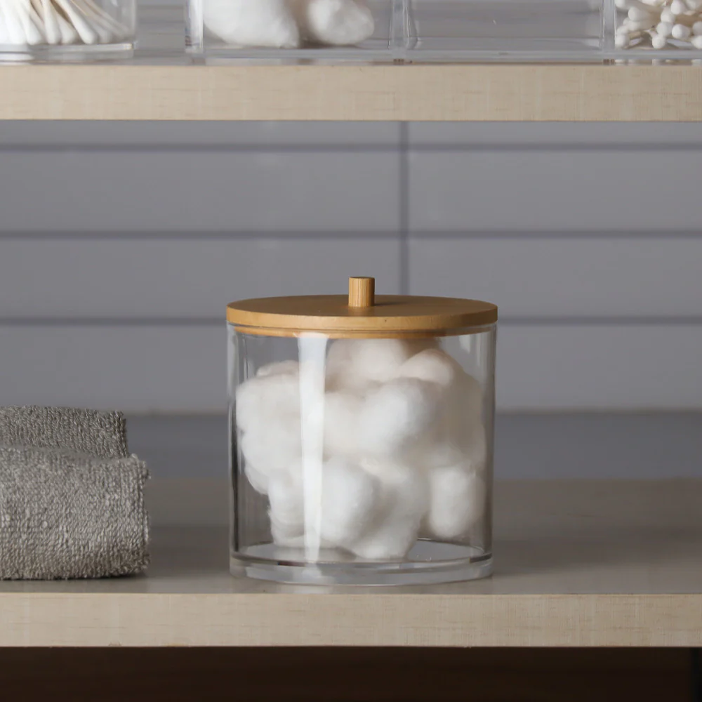 Tabz Round Storage Jar with Bamboo Lid - Medium - Image 4
