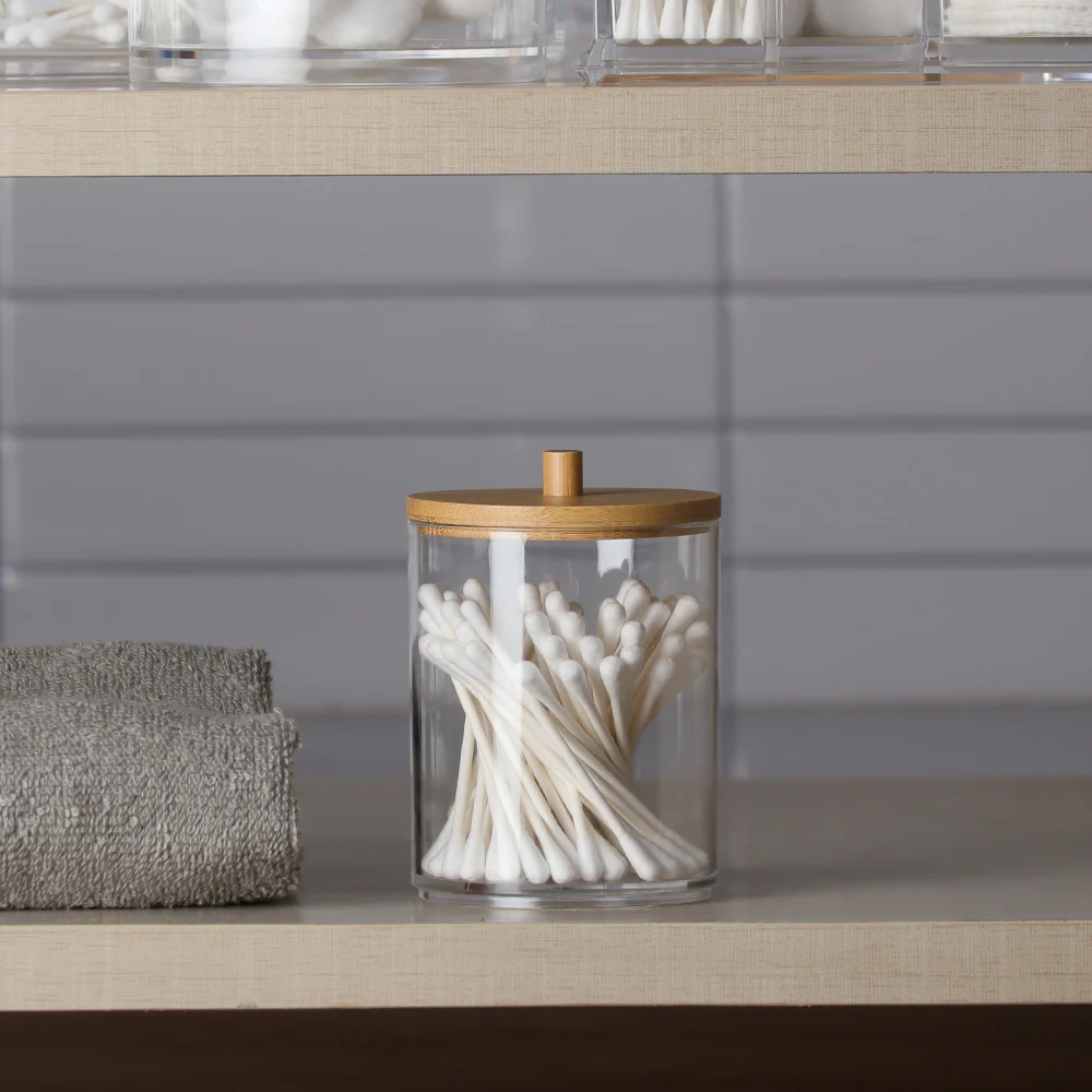 Tabz Round Storage Jar with Bamboo Lid - Small - Image 2