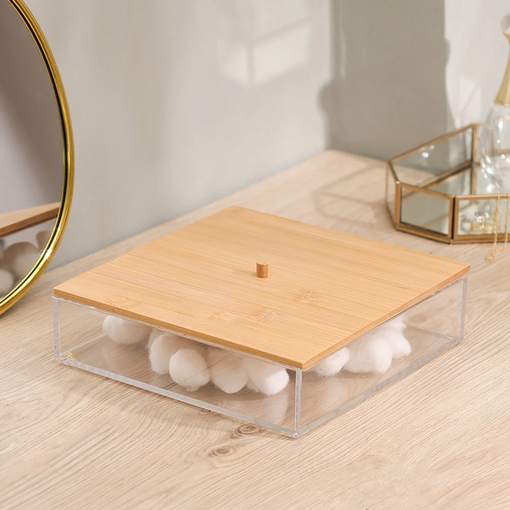 Tabz Square Storage Jar With Bamboo Lid - Large - Image 5