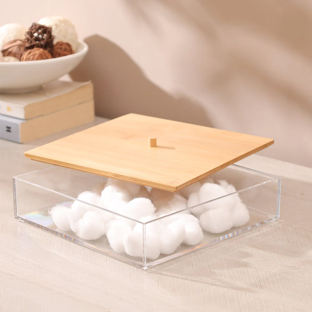 Tabz Square Storage Jar With Bamboo Lid - Large - Image 7