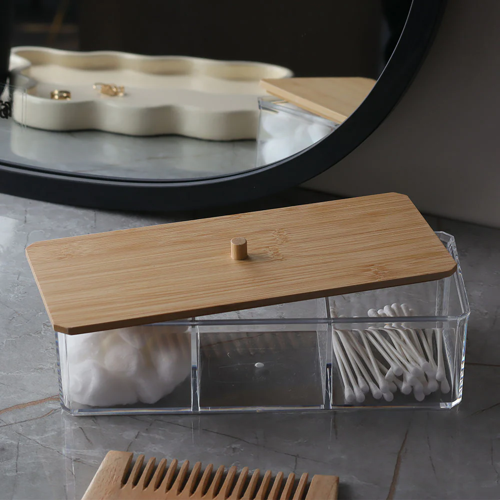 Tabz Trio Rectangular Storage Jar with Bamboo Lid - Medium