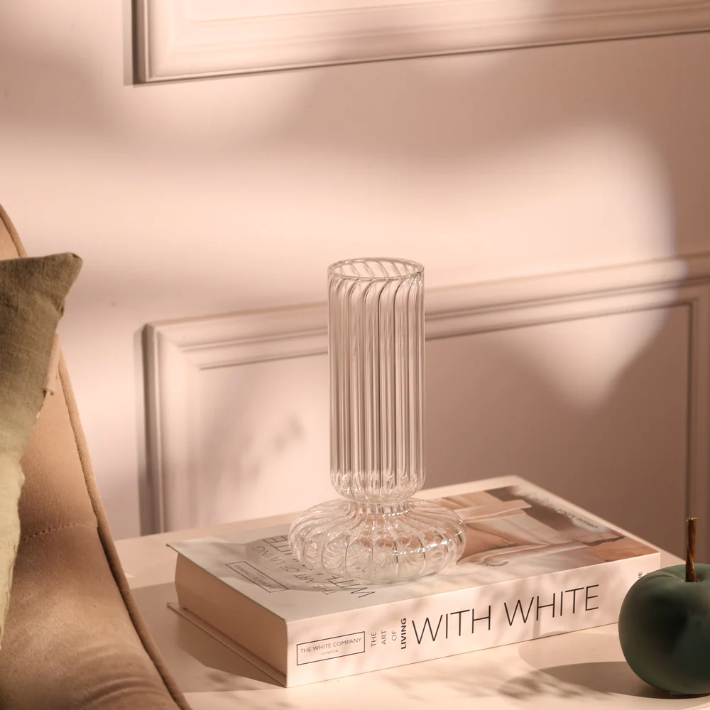 Taro Glass Vase Medium - Clear - Image 4