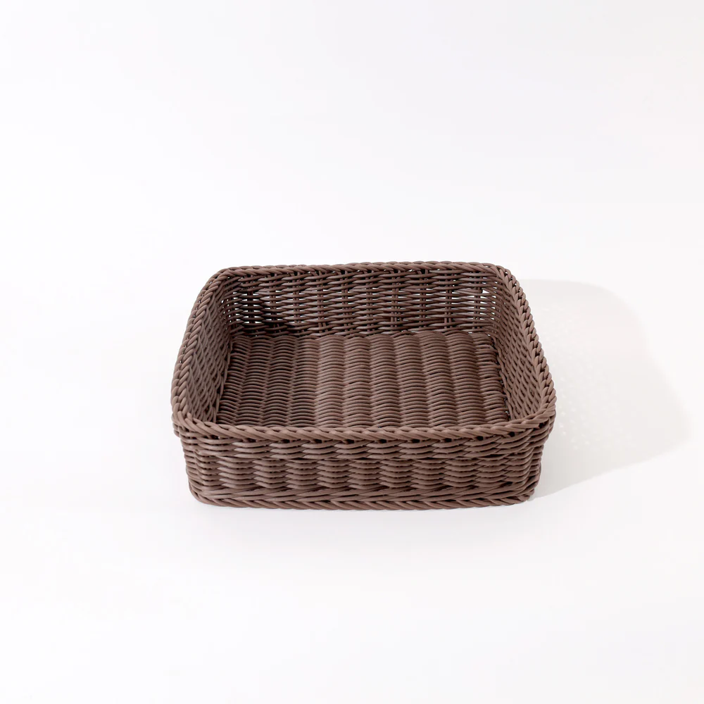 Tate Square Basket Medium - Dark Brown - Image 3