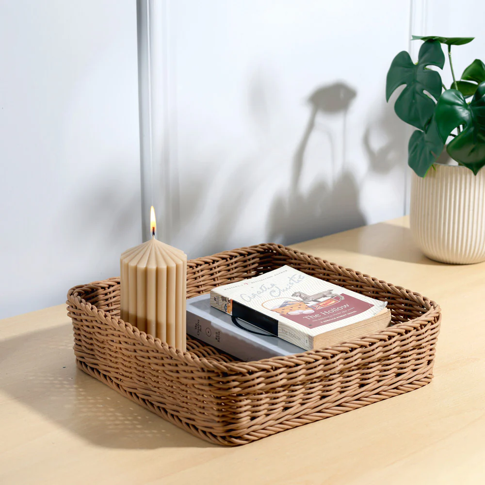 Tate Square Basket Medium - Khaki - Image 2