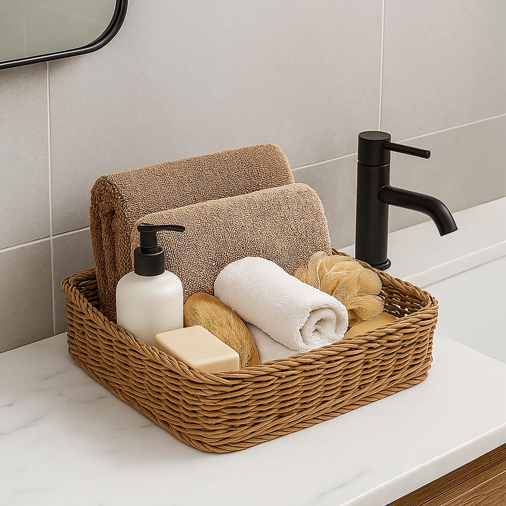 Tate Square Basket Medium - Khaki - Image 4
