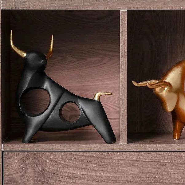 Taurus Decorative Sculptures, Set of 2 - Black - Image 6