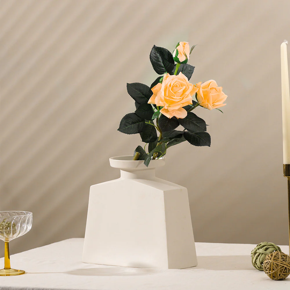 Tea Rose Faux Stem - Sunrise Yellow - Image 3