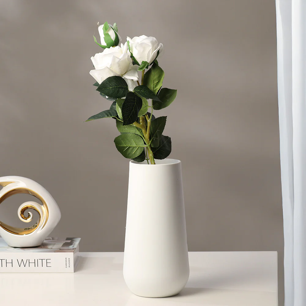 Tea Rose Faux Stem - White - Image 4