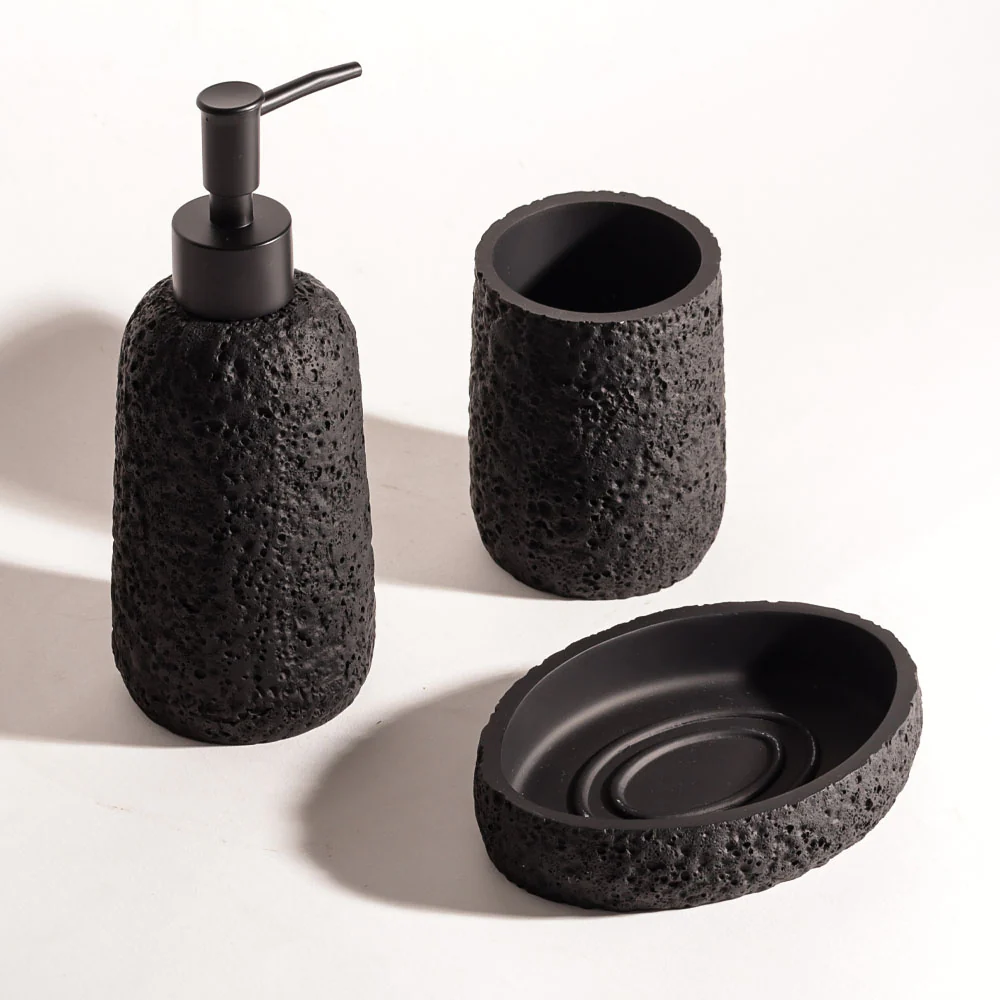 Terra 3-piece Bathroom Set - Black - Image 3