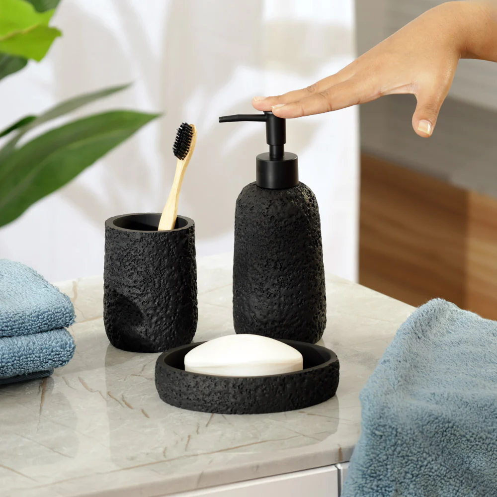 Terra 3-piece Bathroom Set - Black - Image 5