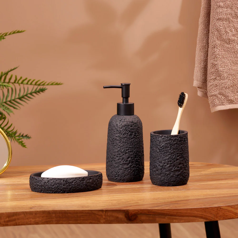 Terra 3-piece Bathroom Set - Black - Image 6