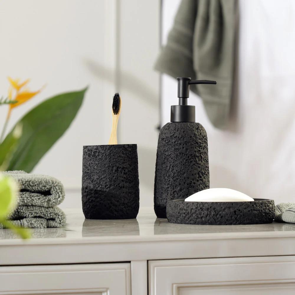 Terra 3-piece Bathroom Set - Black - Image 8