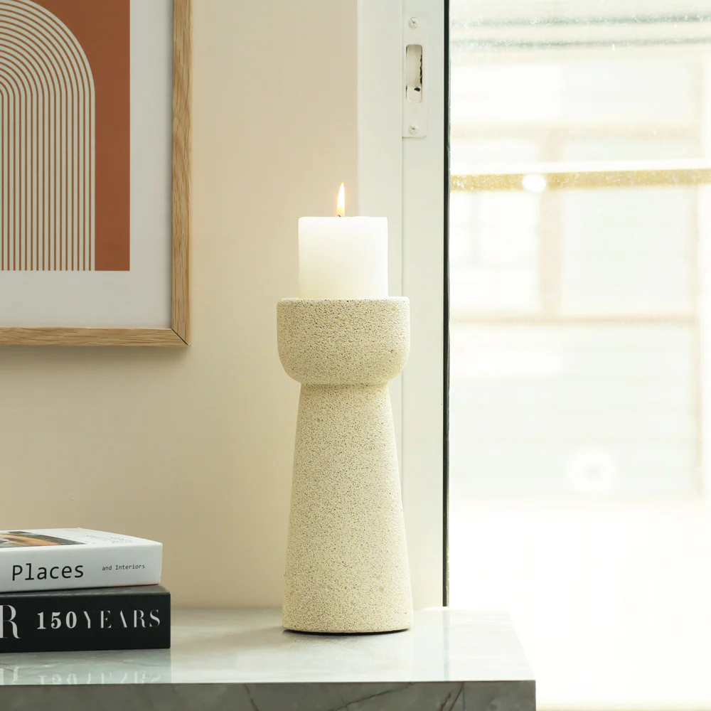 Terra Aerocrete Candlestand Large - Beige - Image 2